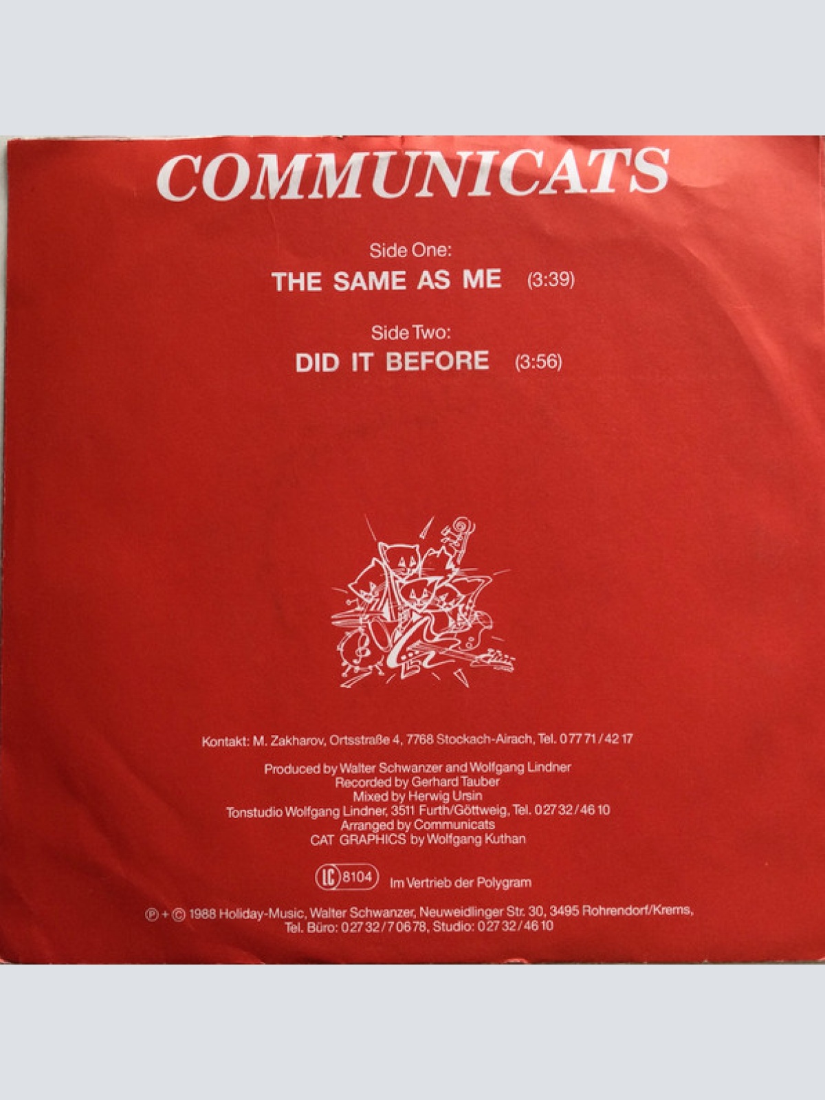 Vinyl / Communicats - The Same As Me