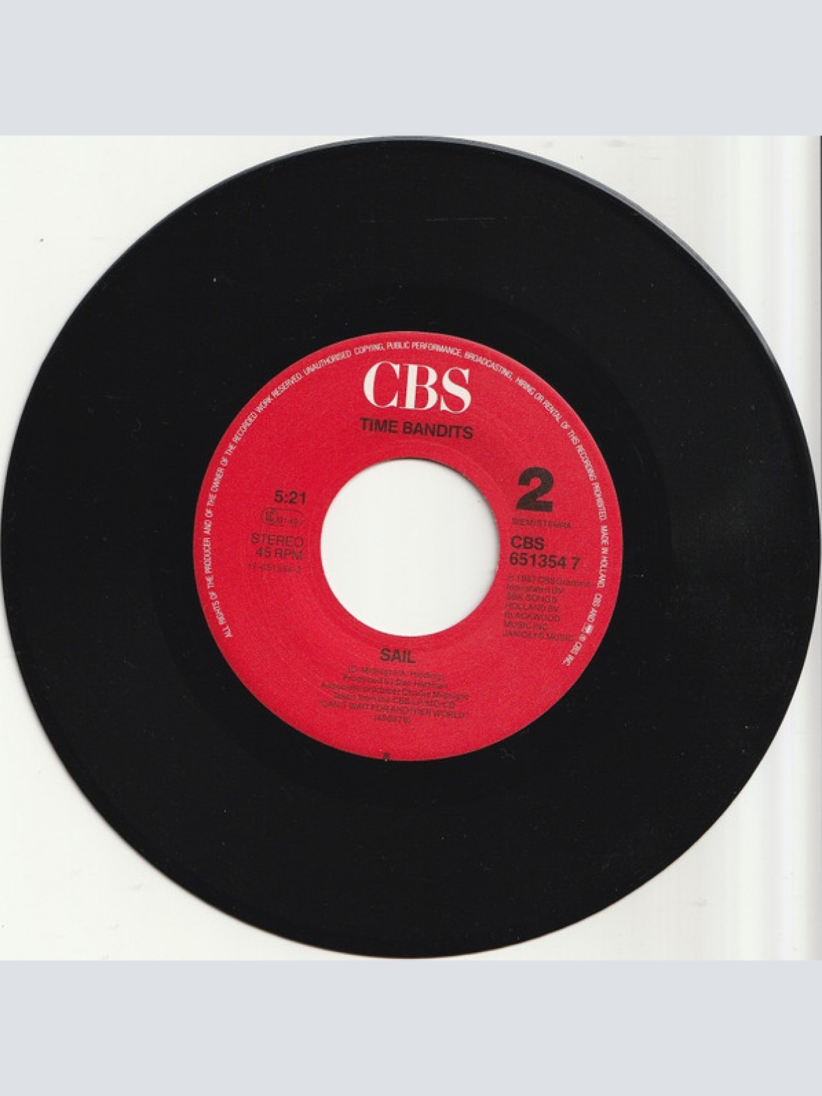 Vinyl / Time Bandits - Can't Wait For Another World