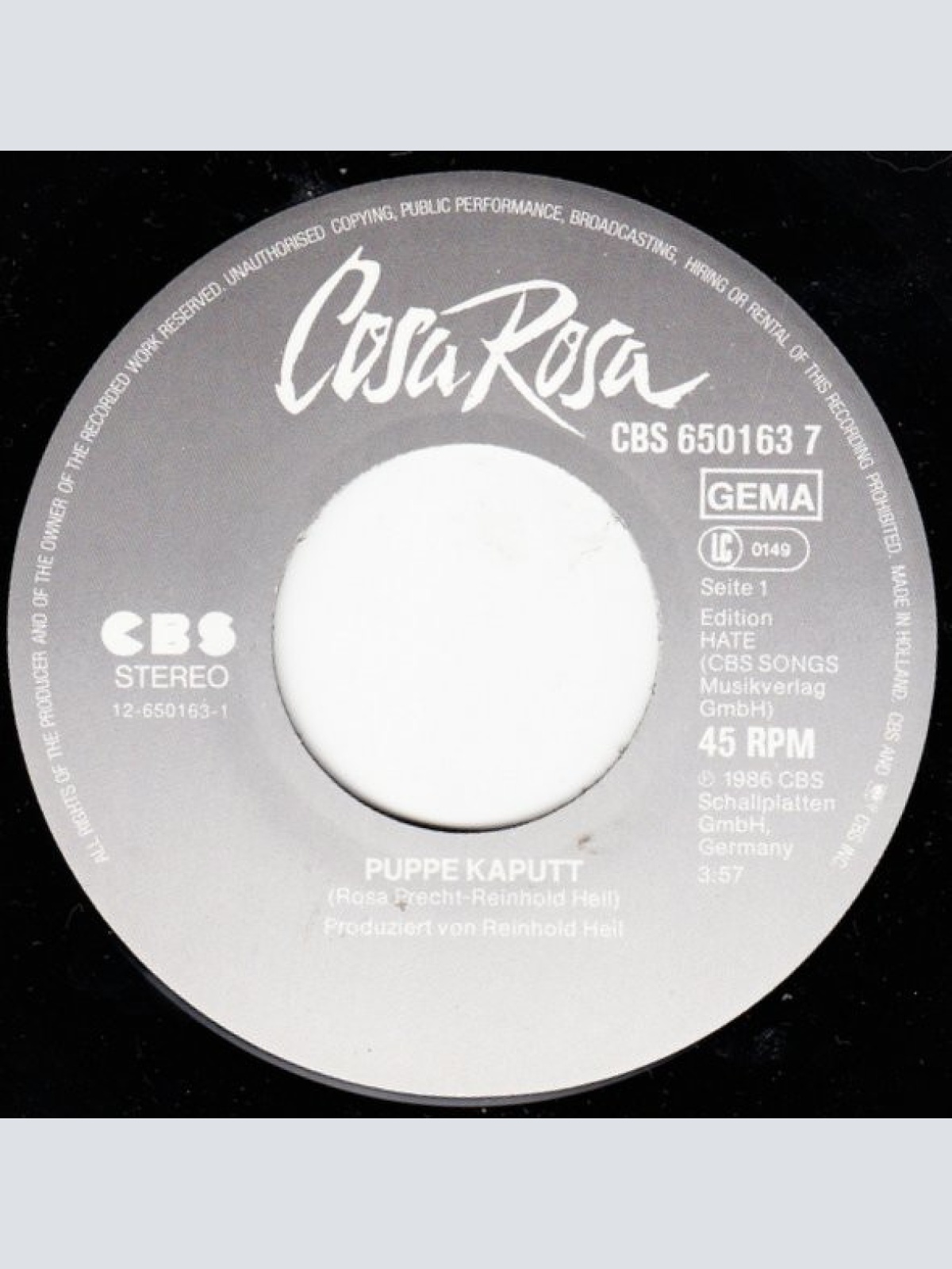 Vinyl / Cosa Rosa - Puppe Kaputt