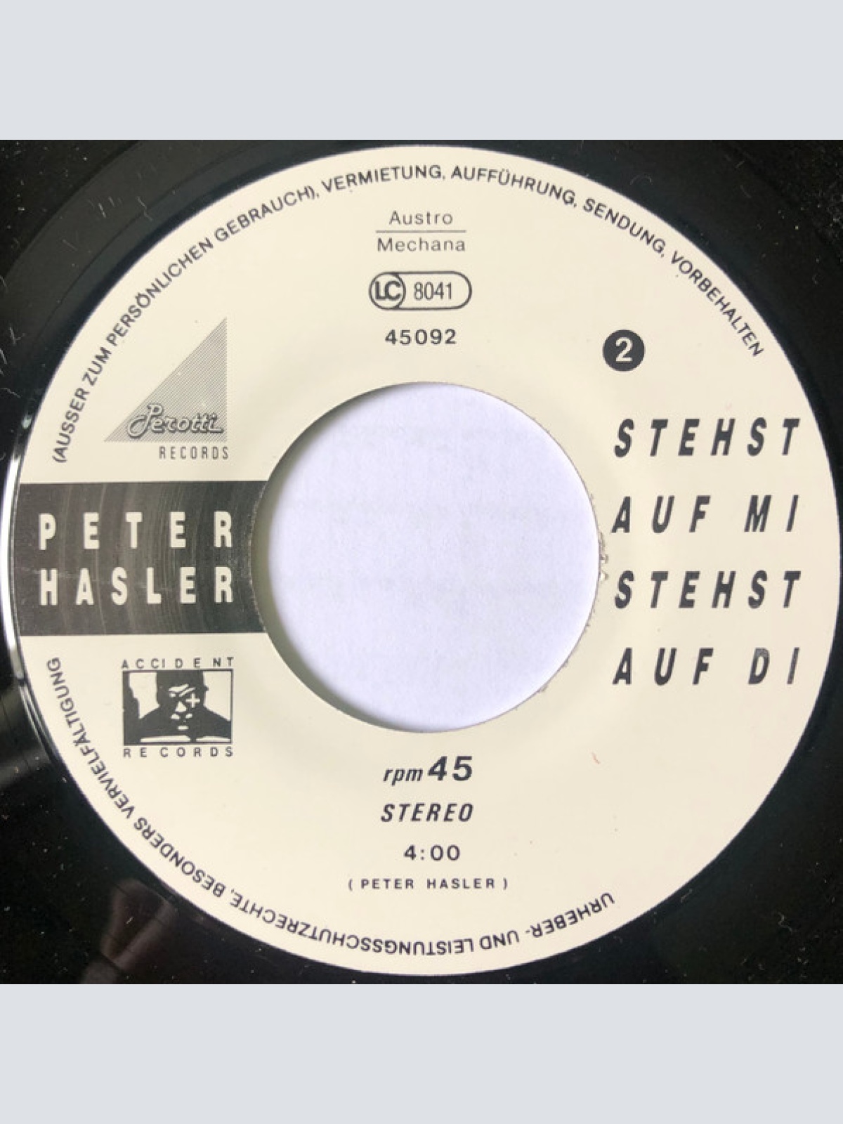 Vinyl / Peter Hasler (2) - Stehst Auf Mi Stehst Auf Di