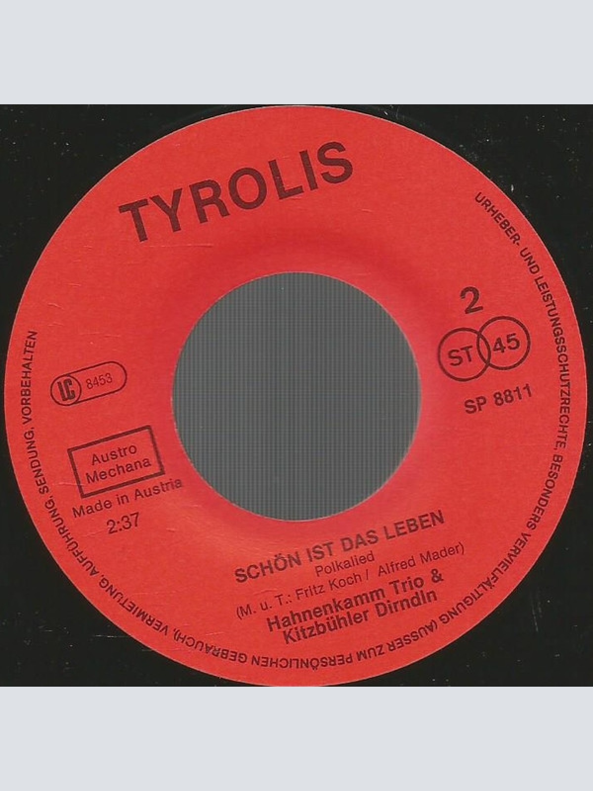 Vinyl / Hahnenkamm Trio Mit Den Kitzbühler Dirndln - I'Tanz So Gern Mit Dir / Schön Ist Das Leben