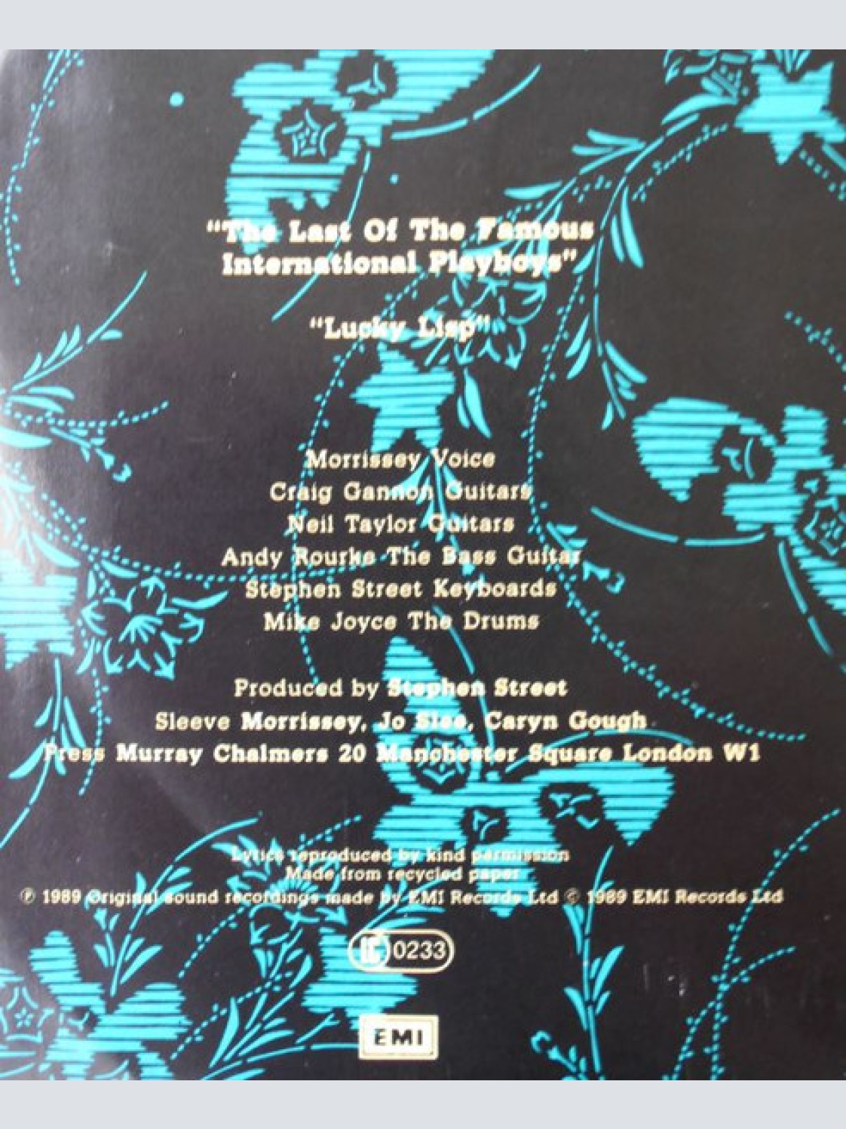 Vinyl / Morrissey - The Last Of The Famous International Playboys