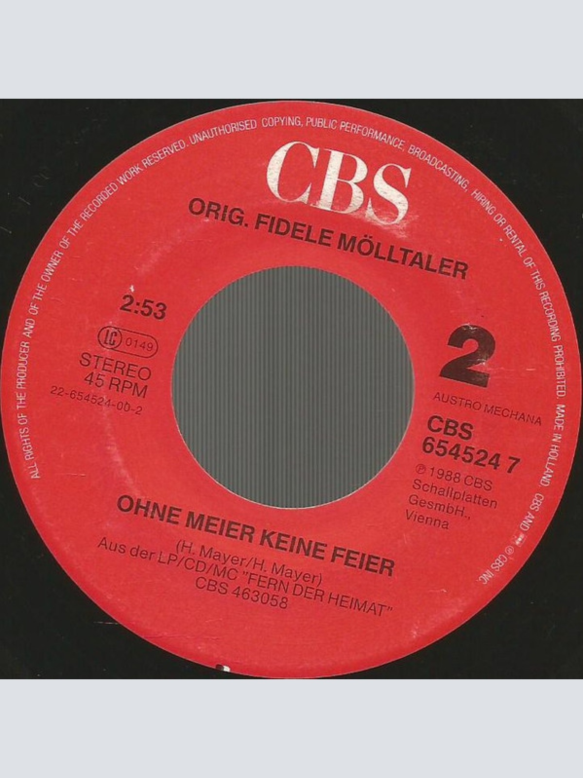 Vinyl / Orig. Fidele Mölltaler* - Fern Der Heimat