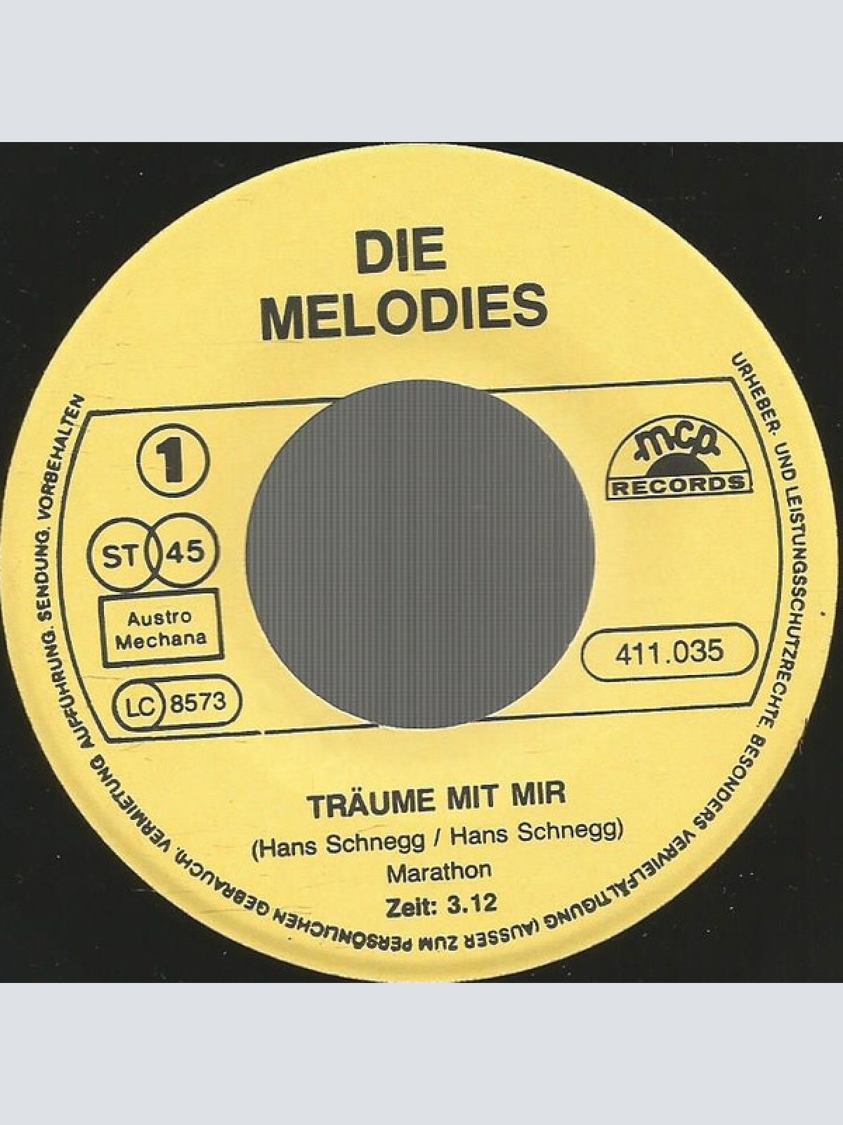 Vinyl / Die Melodies - Träume Mit Mir