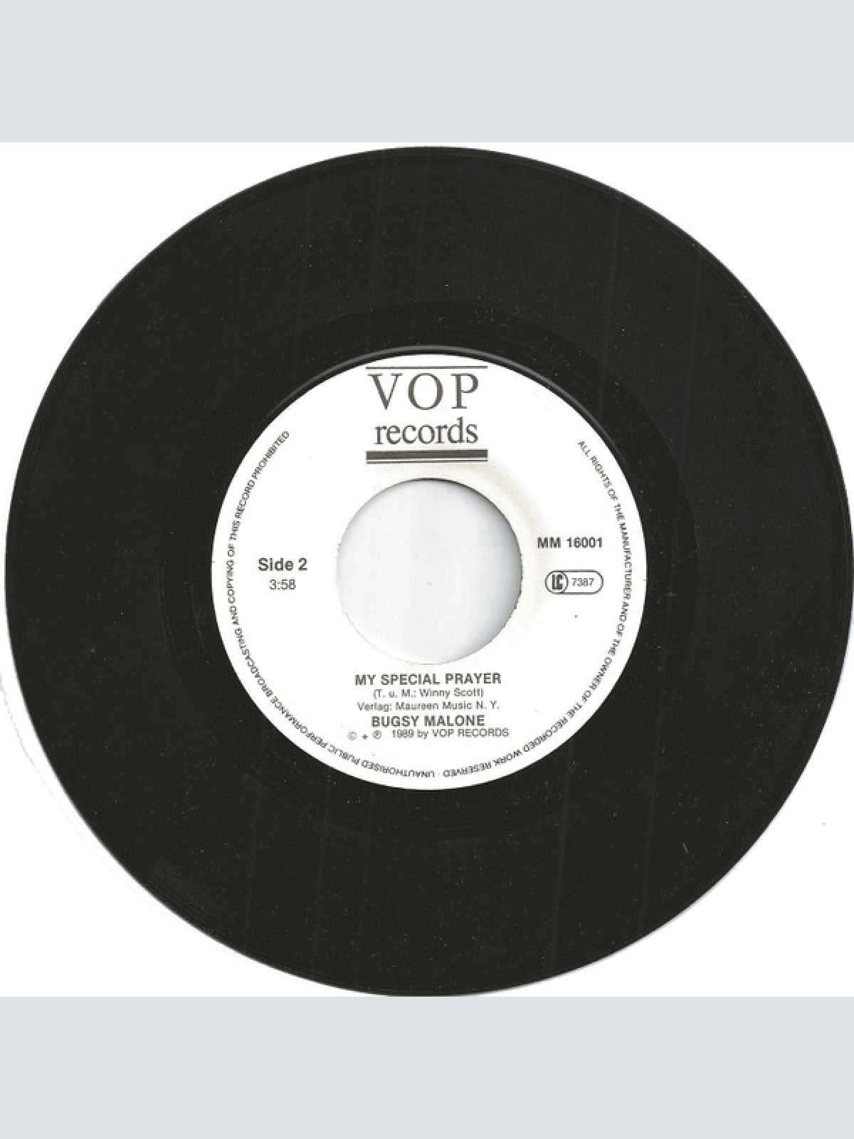 Vinyl / Bugsy Malone (3) - Come On Baby / My Special Prayer