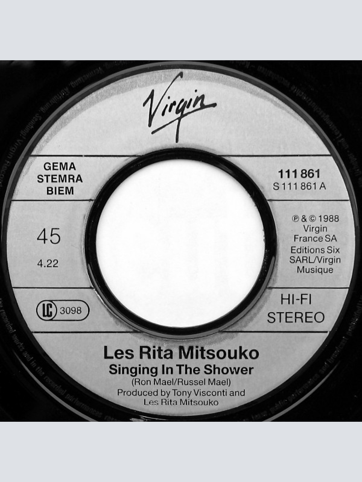 Vinyl / Les Rita Mitsouko & The Sparks* - Singing In The Shower