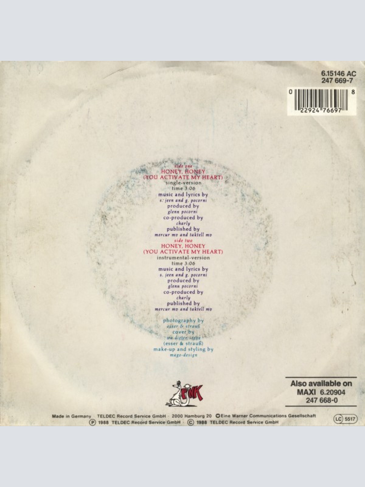 Vinyl / Sarah Jeen - Honey Honey (You Activate My Heart)