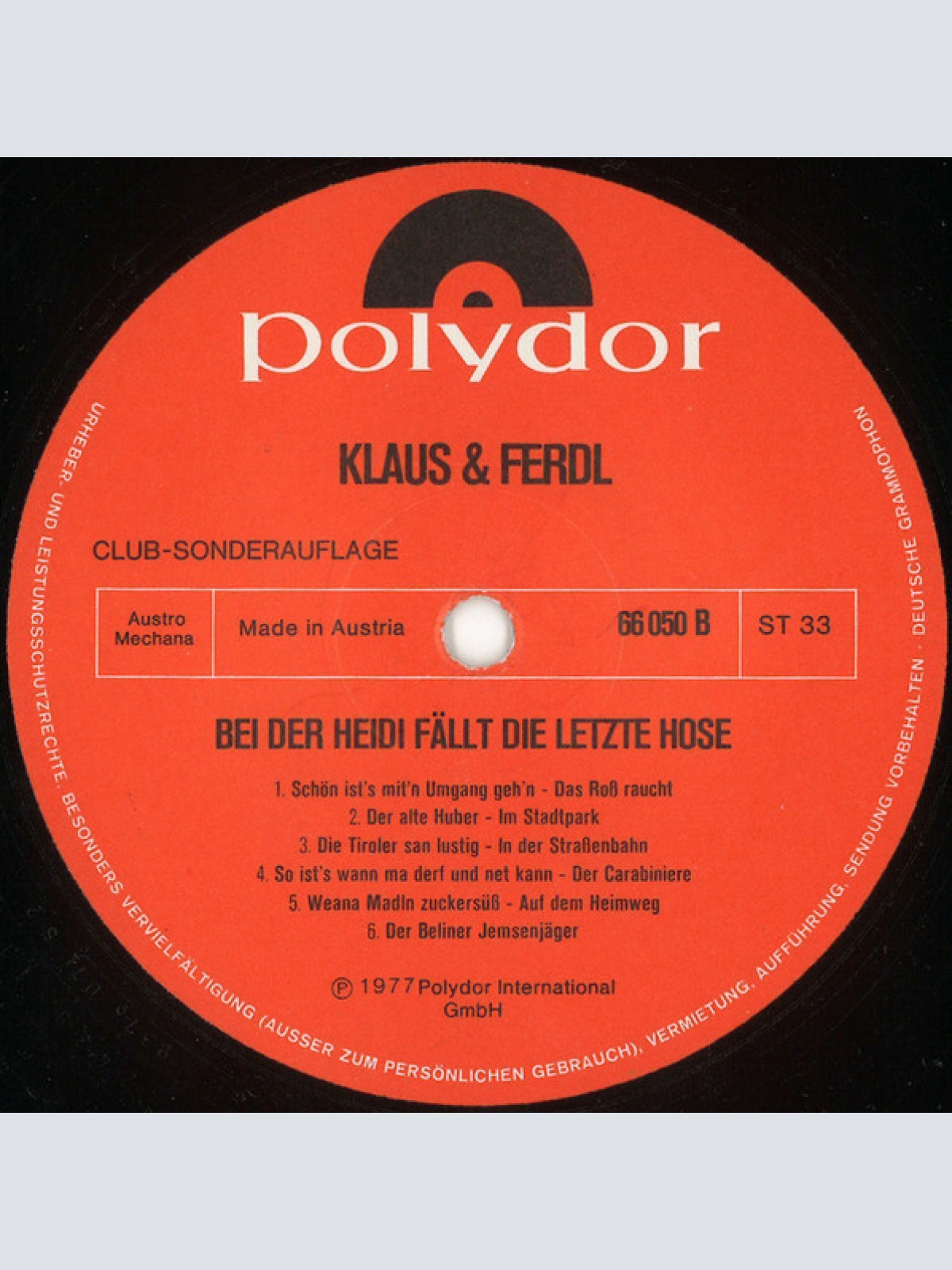 Vinyl / Klaus U. Ferdl* - Bei Der Heidi Fällt Die Letzte Hose
