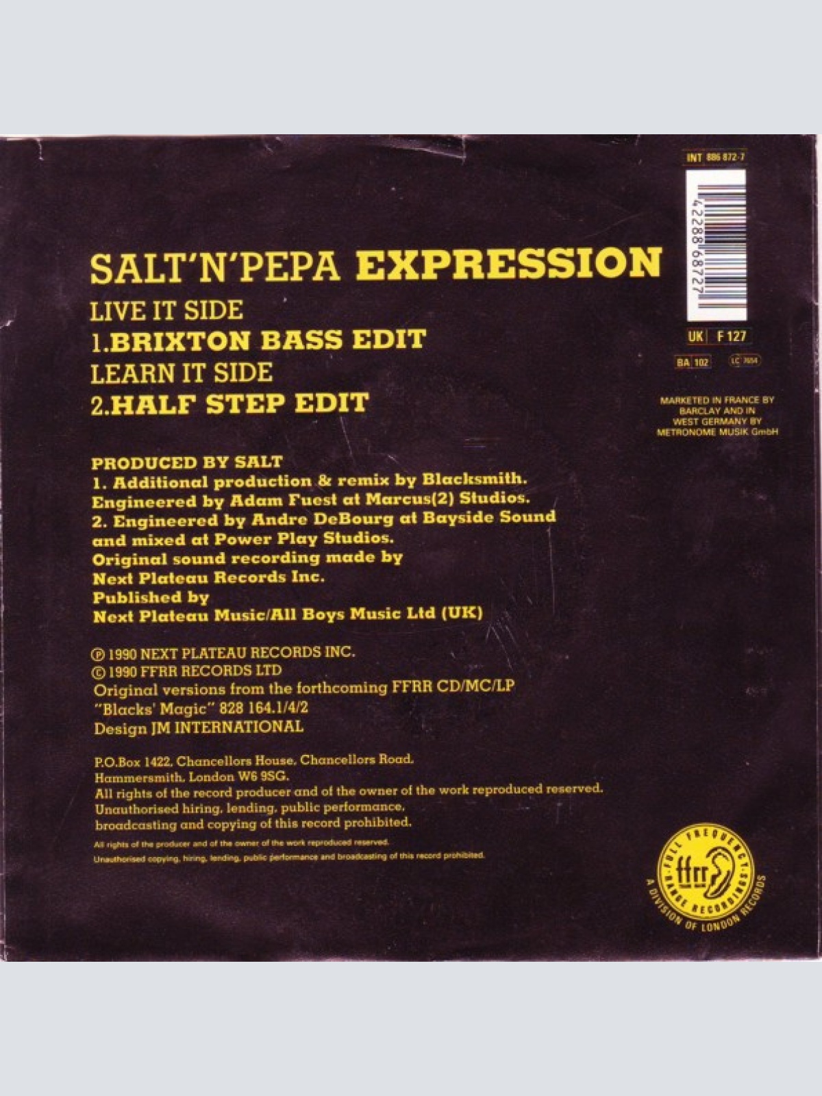 Vinyl / Salt'N'Pepa* - Expression (The Brixton Bass Mix)