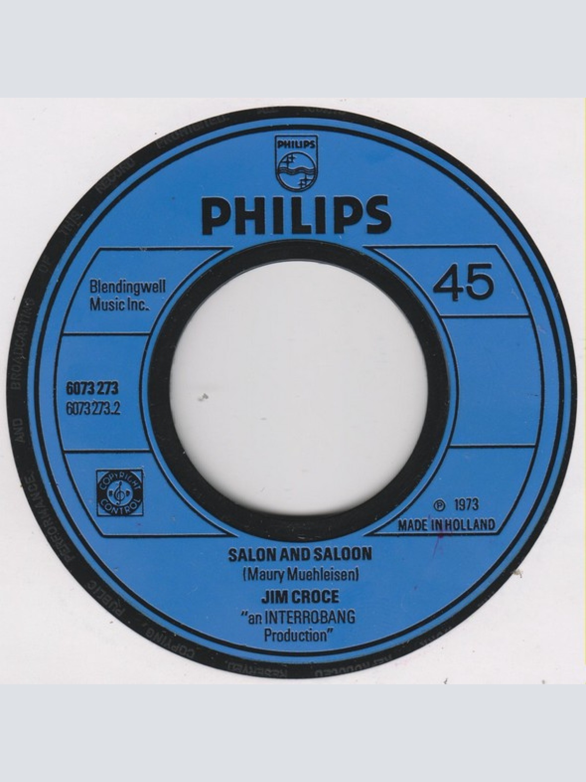 Vinyl / Jim Croce - I'll Have To Say I Love You In A Song / Salon And Saloon