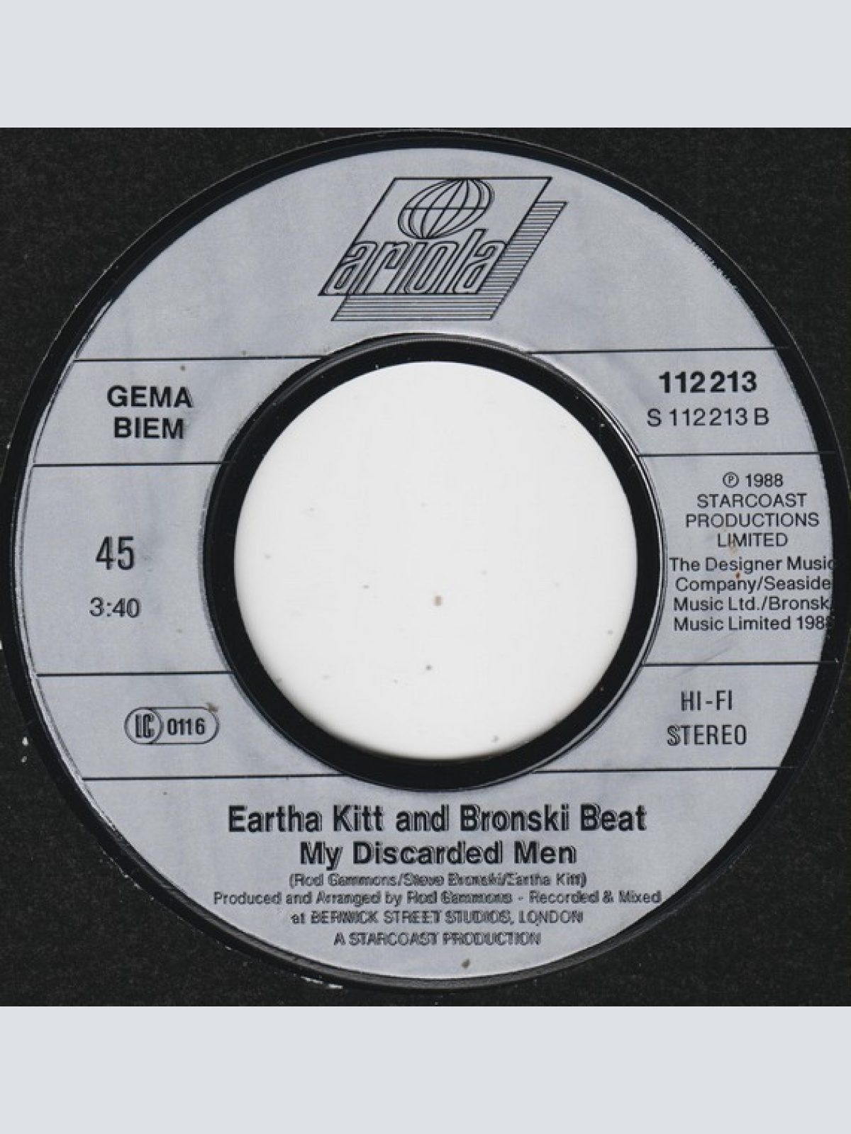 Vinyl / Eartha Kitt And Bronski Beat - Cha Cha Heels