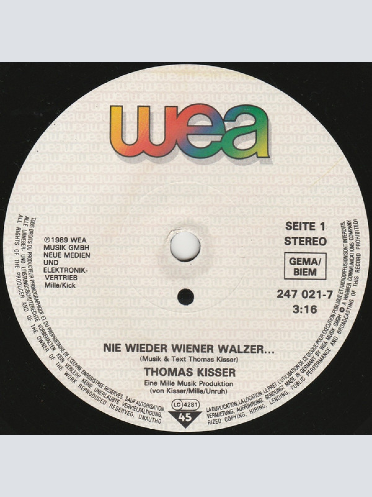 Vinyl / Thomas Kisser - Nie Wieder Wiener Walzer
