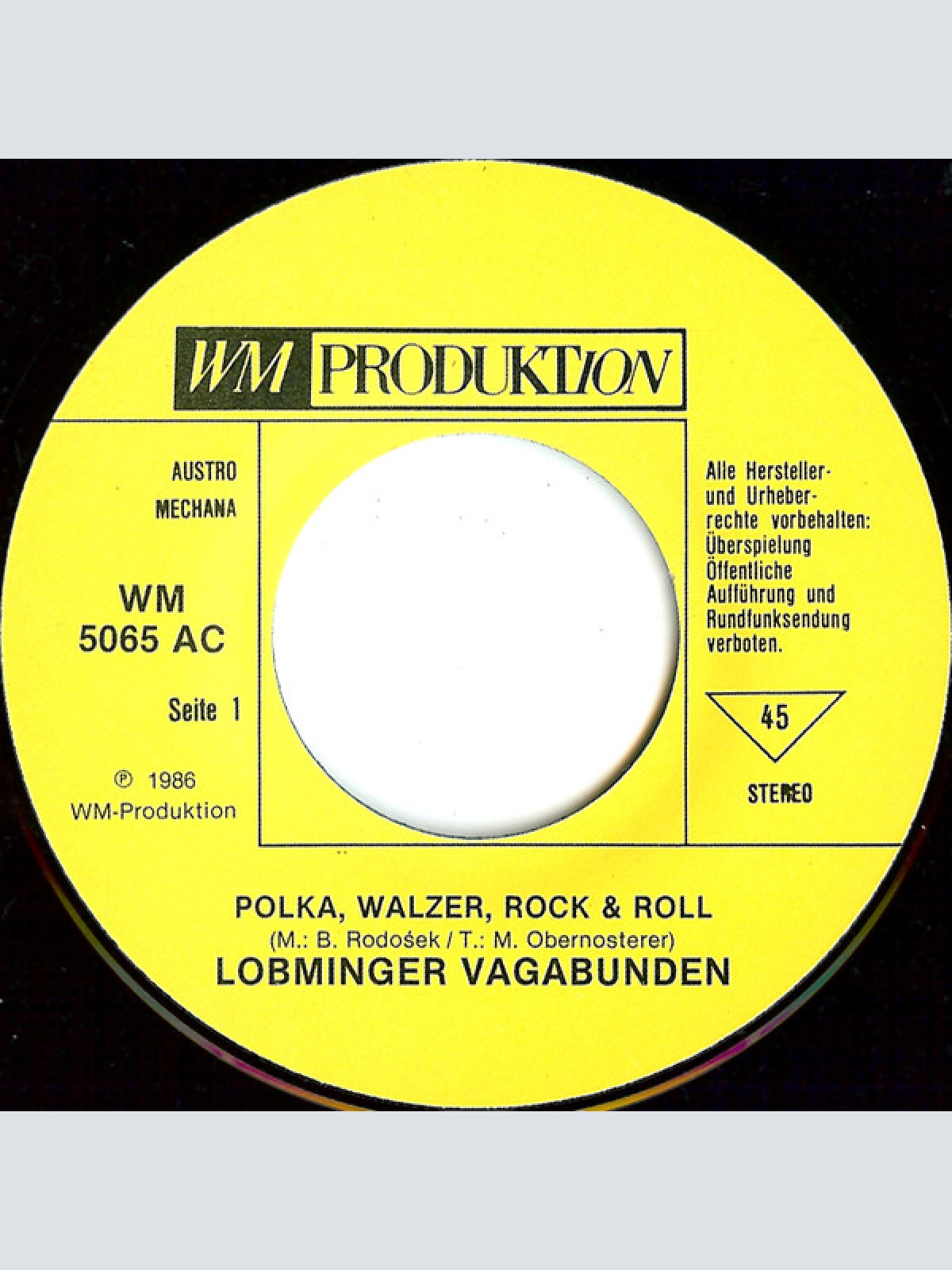 Vinyl / Lobminger Vagabunden - Polka, Walzer, Rock & Roll / Ave Maria No Morro