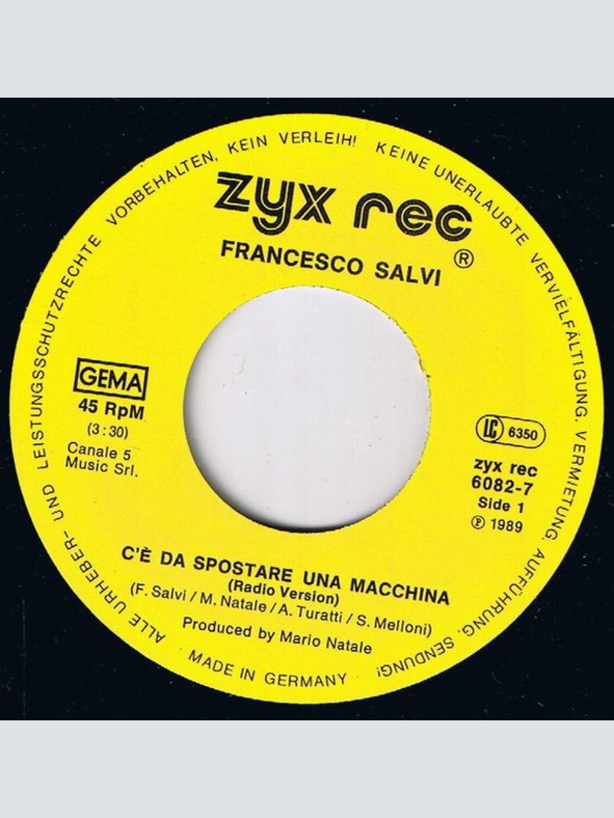 Vinyl / Francesco Salvi - C'è Da Spostare Una Macchina (Radio Version)