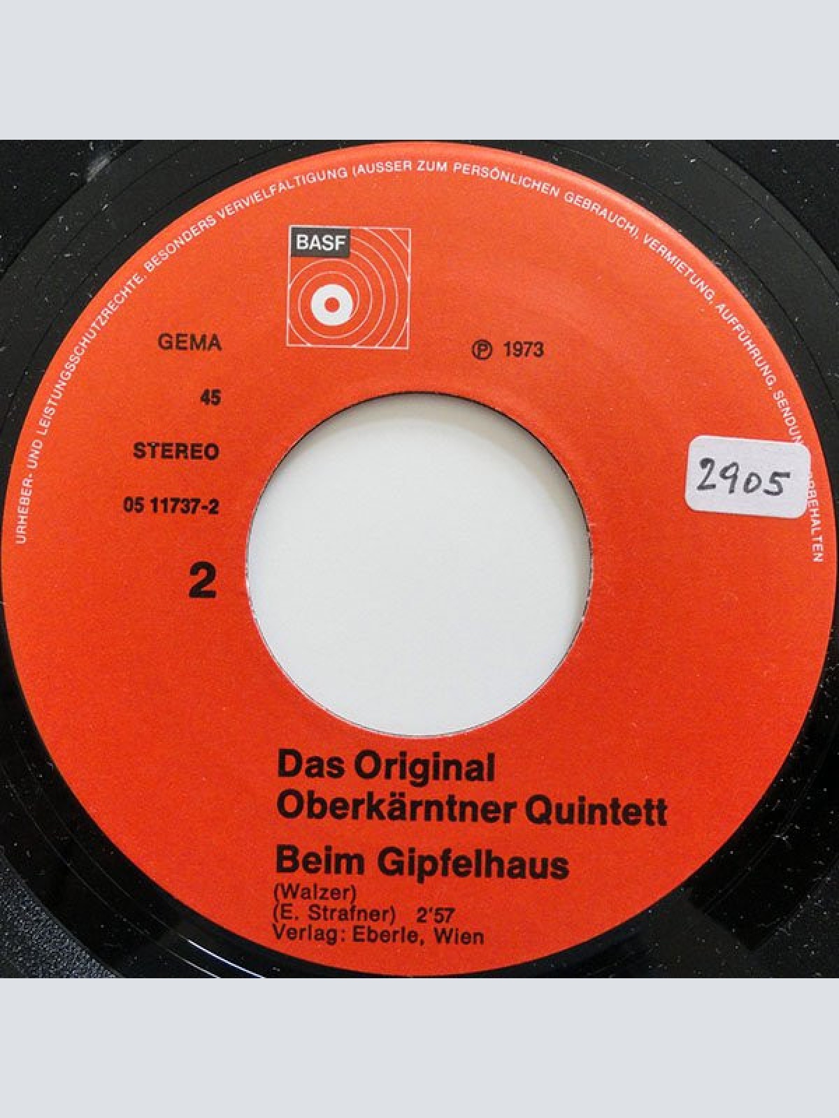 Vinyl / Original Oberkärntner Quintett* - Nur Nit Hud'ln / Beim Gipfelhaus