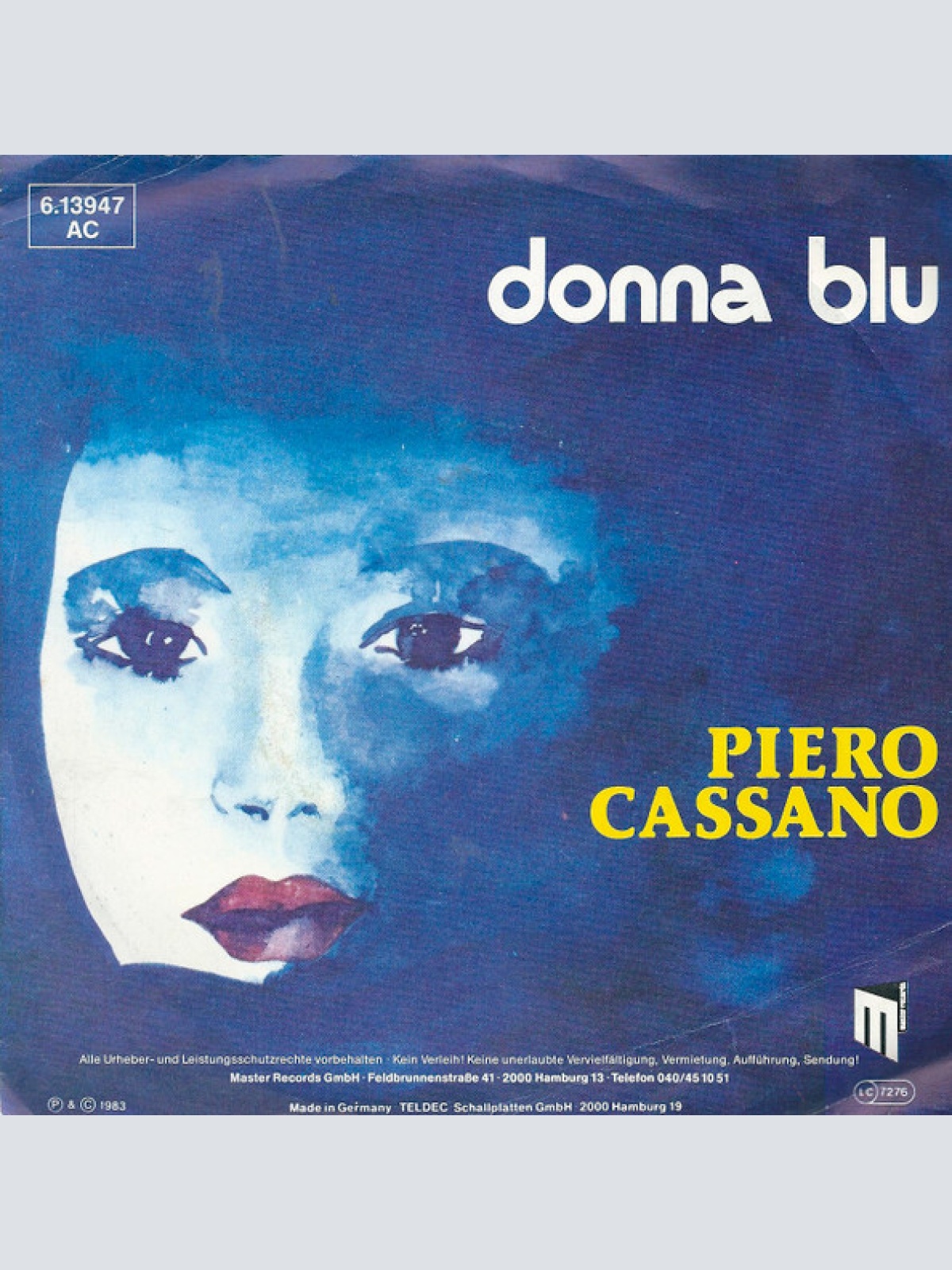 Vinyl / Piero Cassano - Donna Blu
