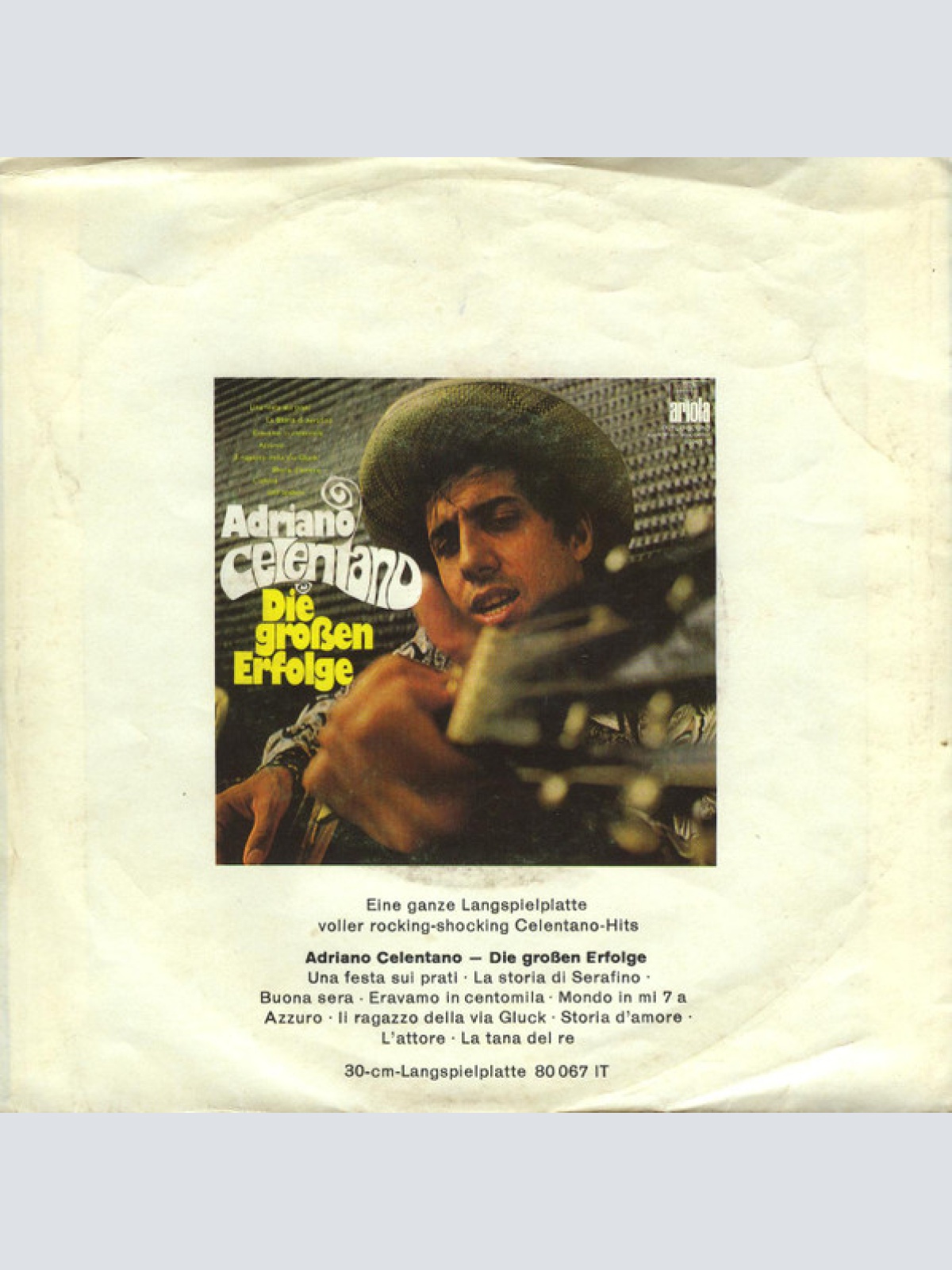 Vinyl / Adriano Celentano - Sotto Le Lenzuola / Il Forestiero