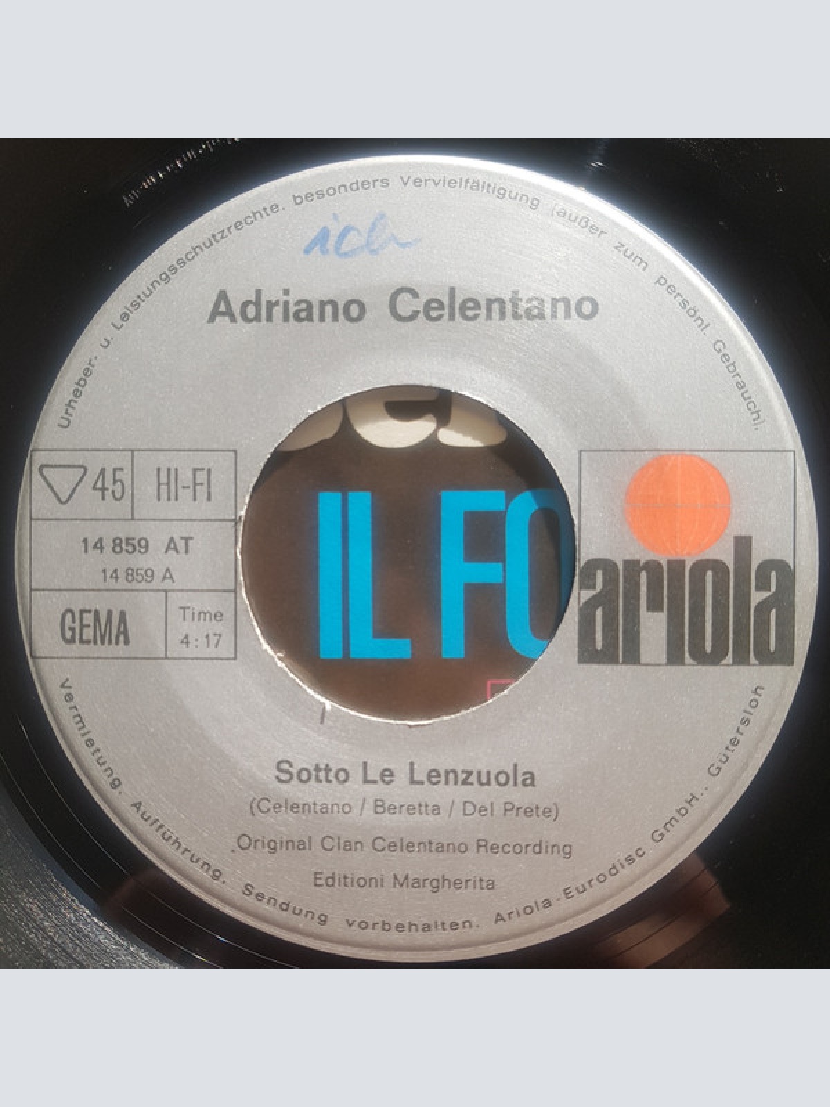 Vinyl / Adriano Celentano - Sotto Le Lenzuola / Il Forestiero