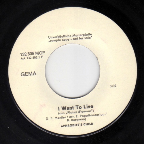 Vinyl / Aphrodite's Child - I Want To Live / Magic Mirror