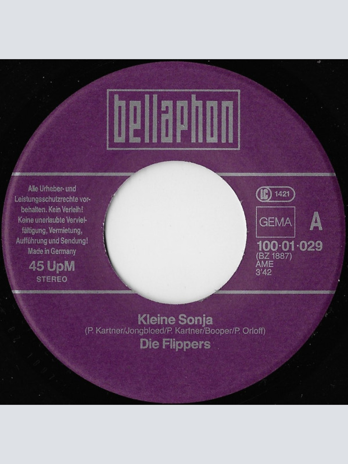 Vinyl / Die Flippers - Kleine Sonja / Was Hast Du Am Sonntag Allein Gemacht