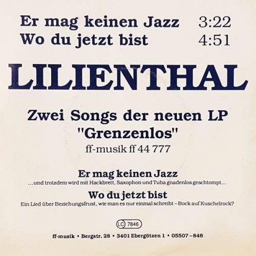 Vinyl / Lilienthal (2) - Er Mag Keinen Jazz