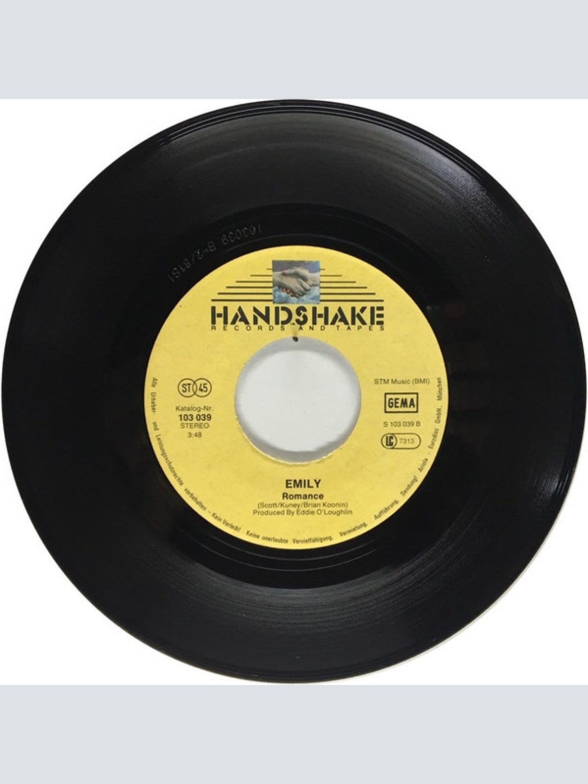 Vinyl / Emily* - Baby It's You / Romance