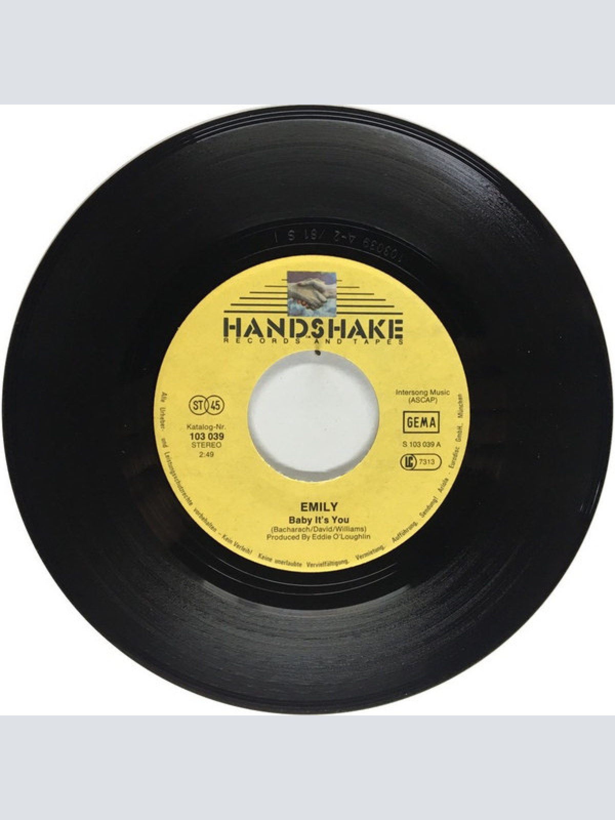 Vinyl / Emily* - Baby It's You / Romance