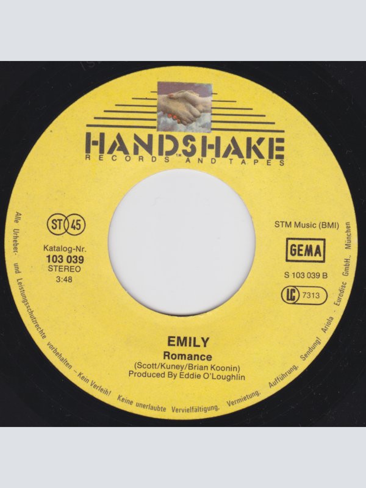 Vinyl / Emily* - Baby It's You / Romance