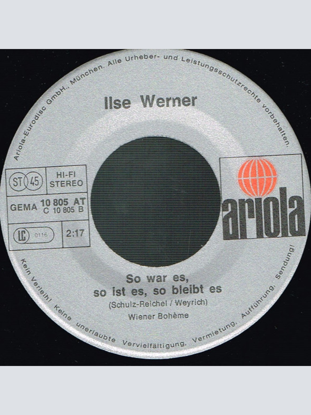 Vinyl / Ilse Werner - Was Sind Schon 50 Jahre