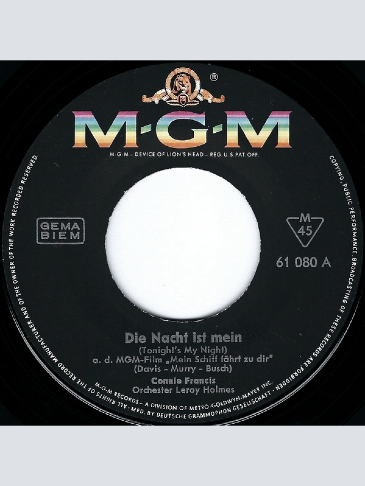 Vinyl / Connie Francis - Die Nacht Ist Mein