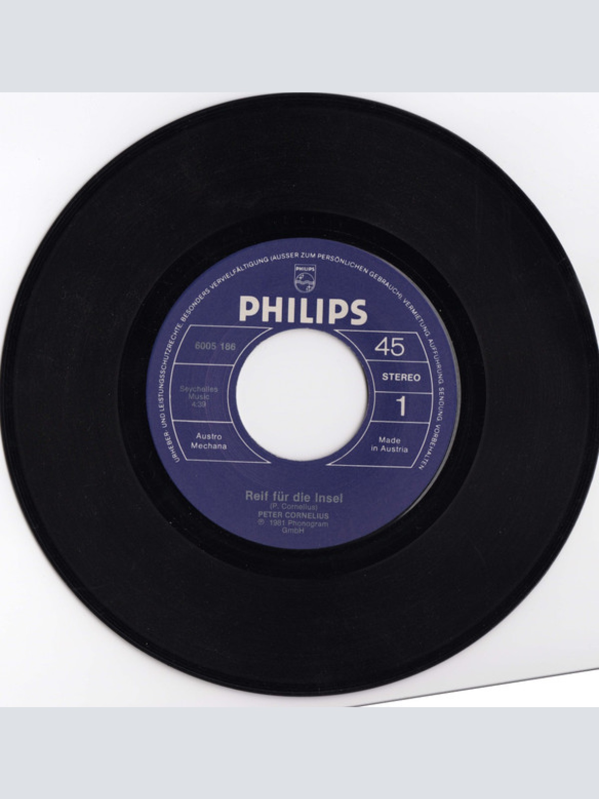 Vinyl / Peter Cornelius - Reif Für Die Insel