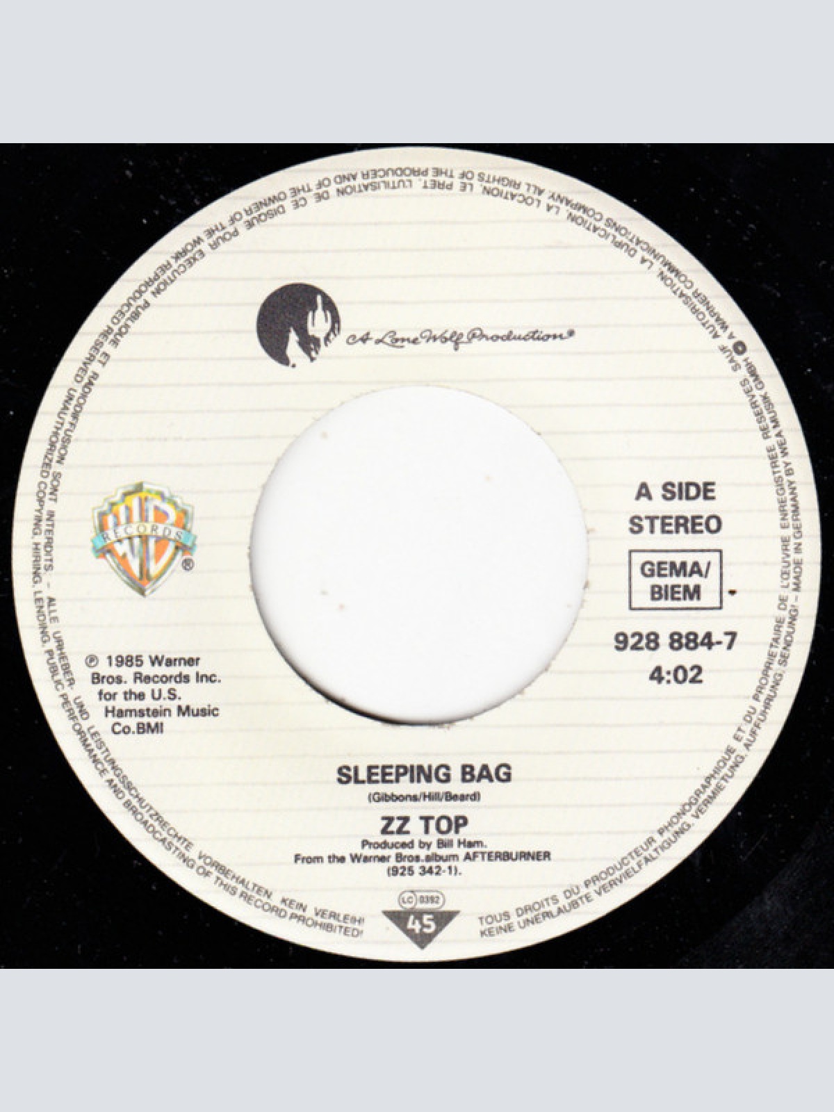 Vinyl / ZZ Top - Sleeping Bag