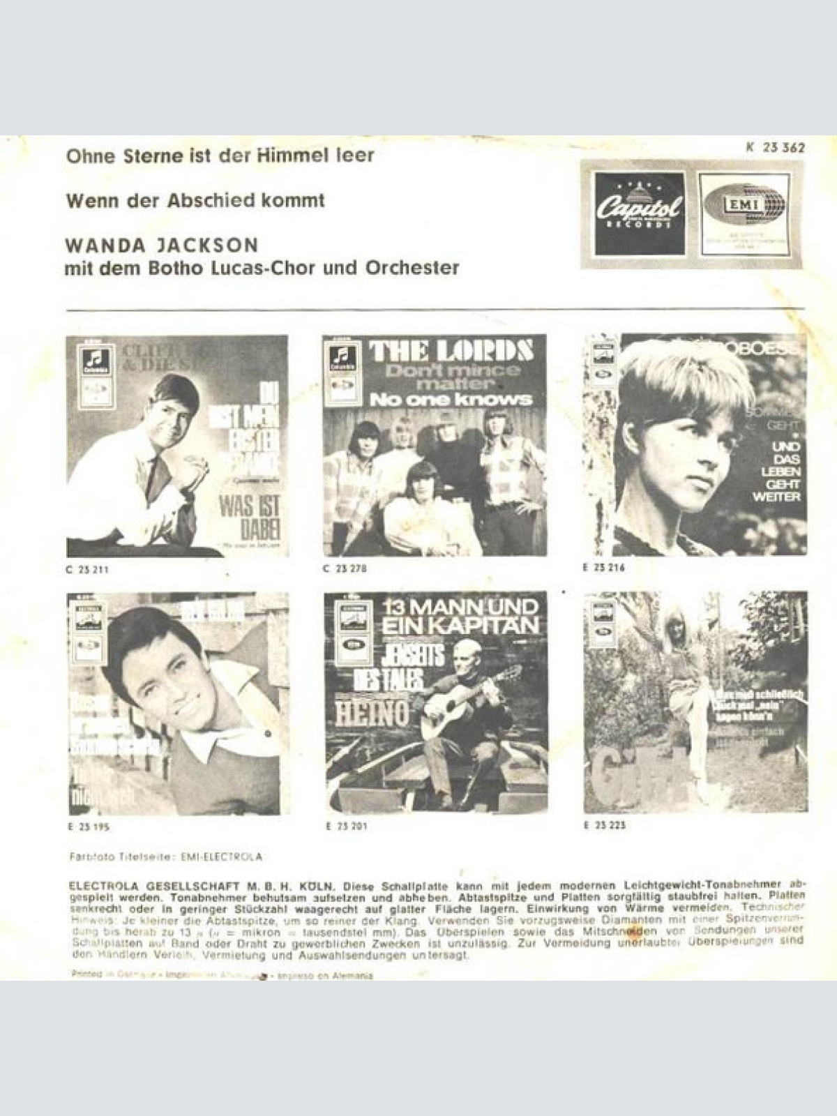 Vinyl / Wanda Jackson - Ohne Sterne Ist Der Himmel Leer