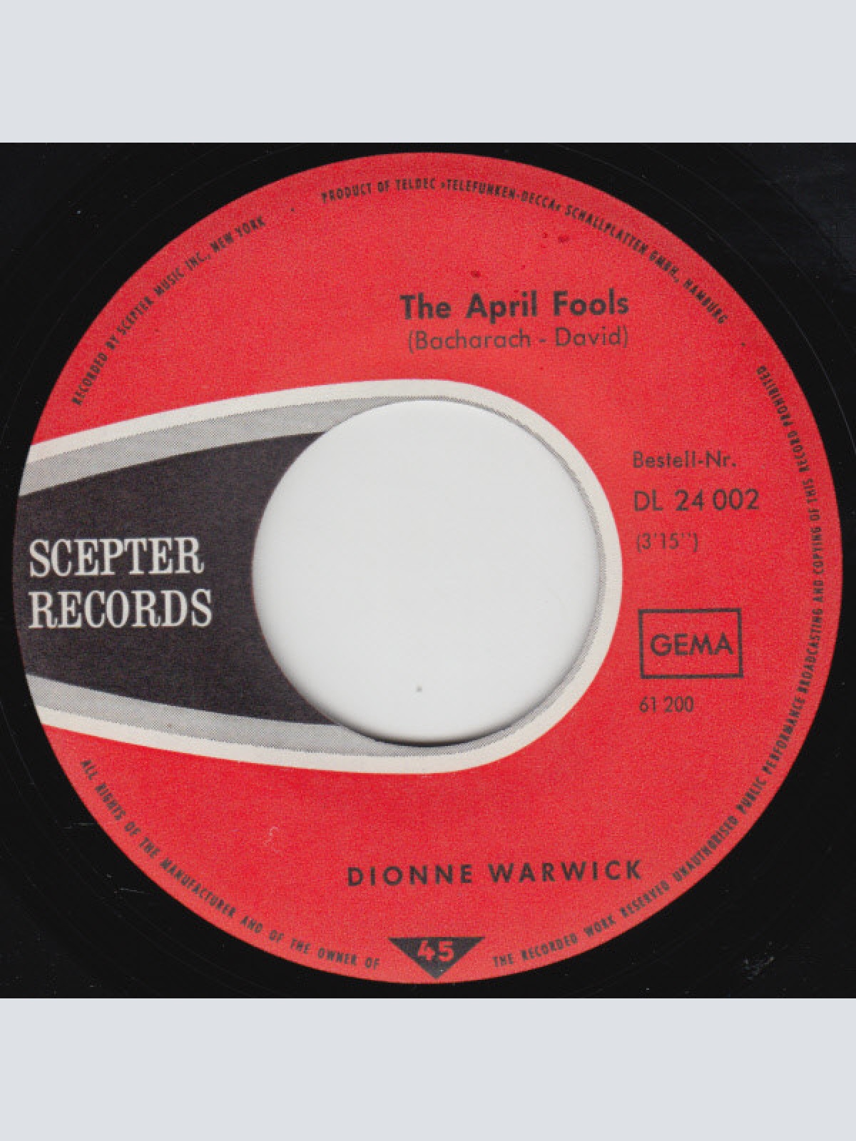 Vinyl / Dionne Warwick - The April Fools / Slaves
