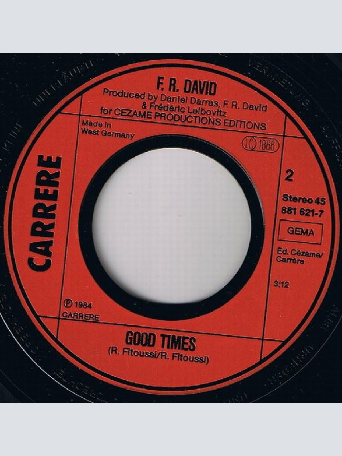 Vinyl / F.R. David - Dream Away