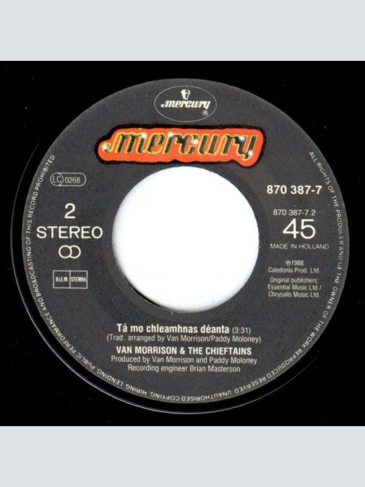 Vinyl / Van Morrison & The Chieftains - I'll Tell Me Ma