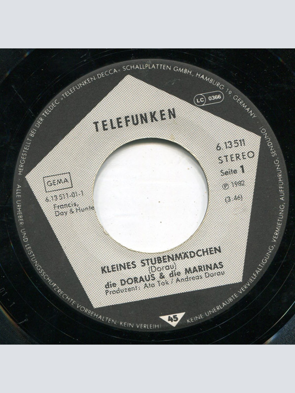 Vinyl / Die Doraus & Die Marinas* - Kleines Stubenmädchen