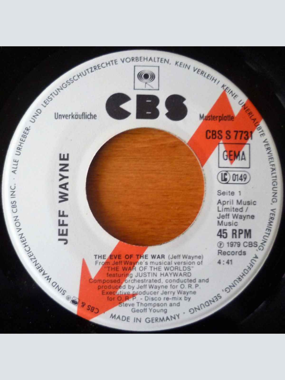 Vinyl / Jeff Wayne - The Eve Of The War