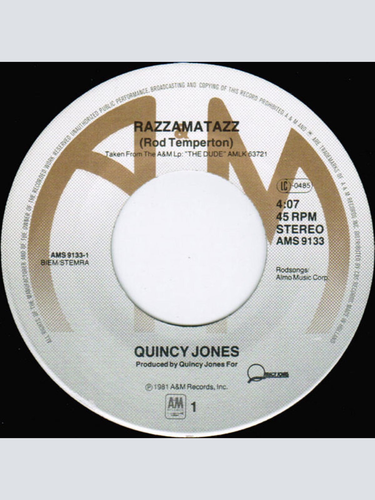 Vinyl / Quincy Jones - Razzamatazz