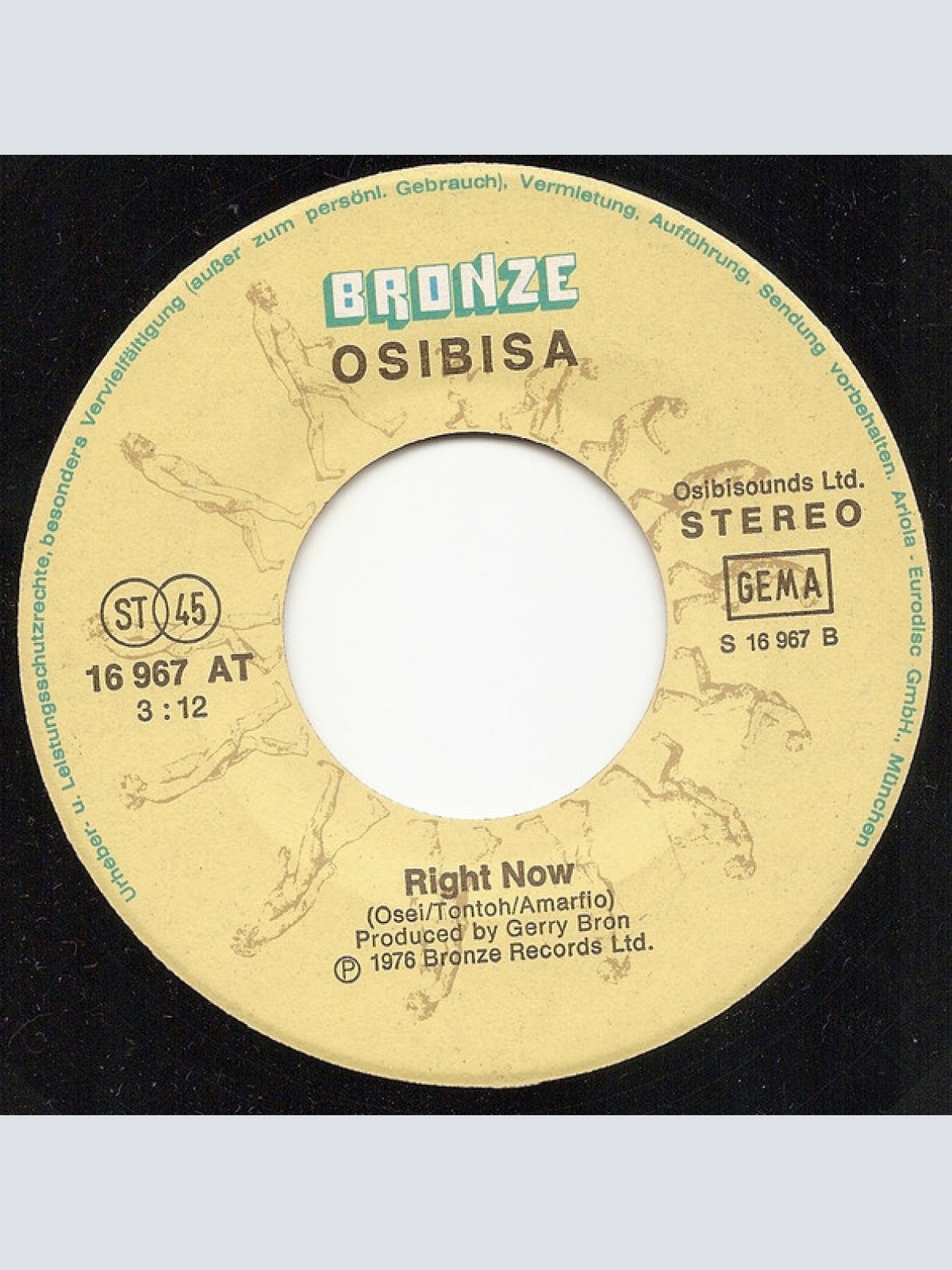 Vinyl / Osibisa - Dance The Body Music / Right Now