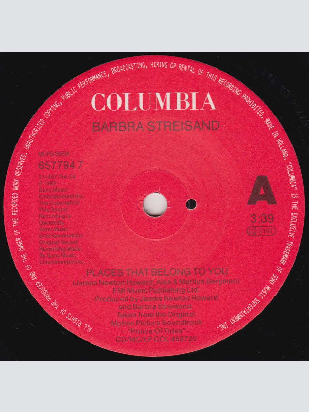 Vinyl / Barbra Streisand - Places That Belong To You