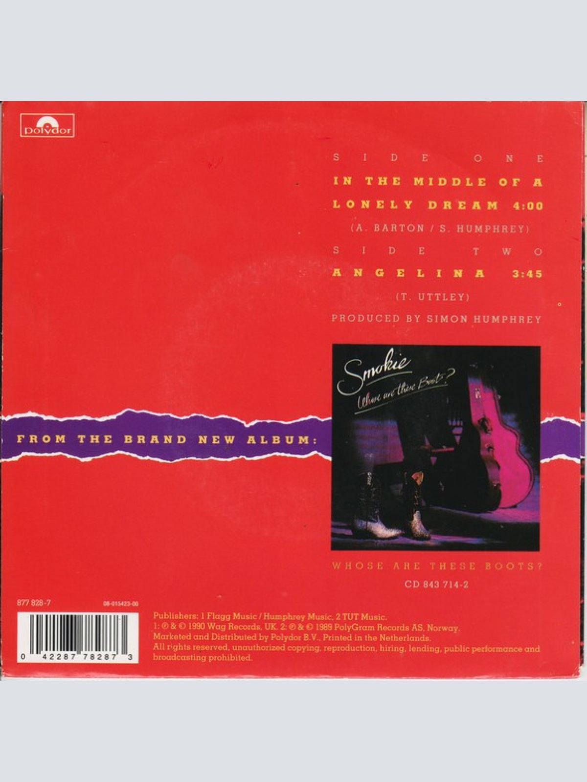 Vinyl / Smokie - In The Middle Of A Lonely Dream