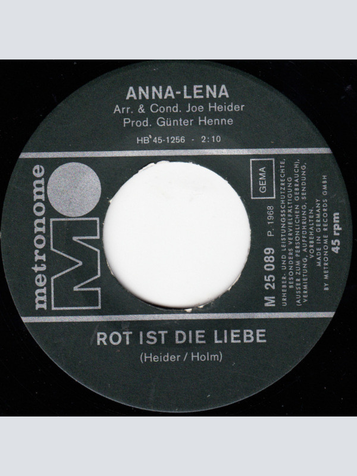 Vinyl / Anna-Lena* - Rot Ist Die Liebe