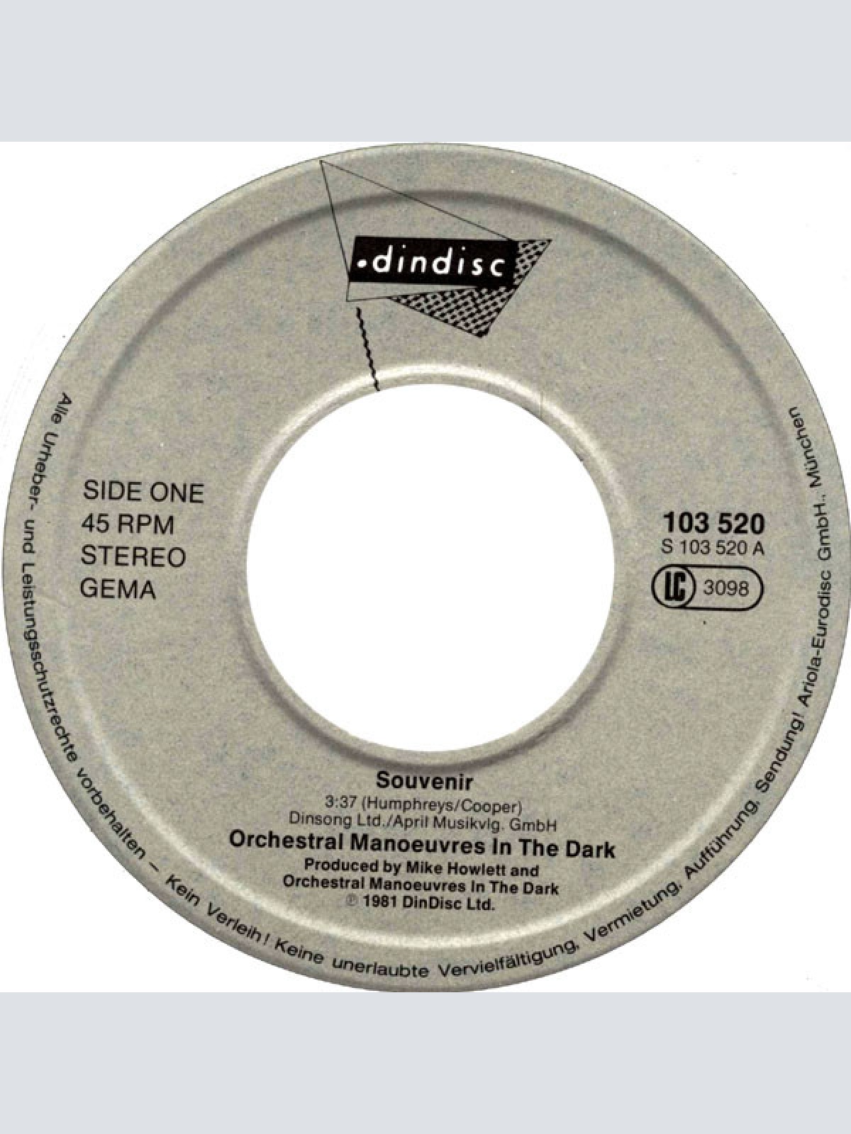 Vinyl / Orchestral Manœuvres In The Dark* - Souvenir