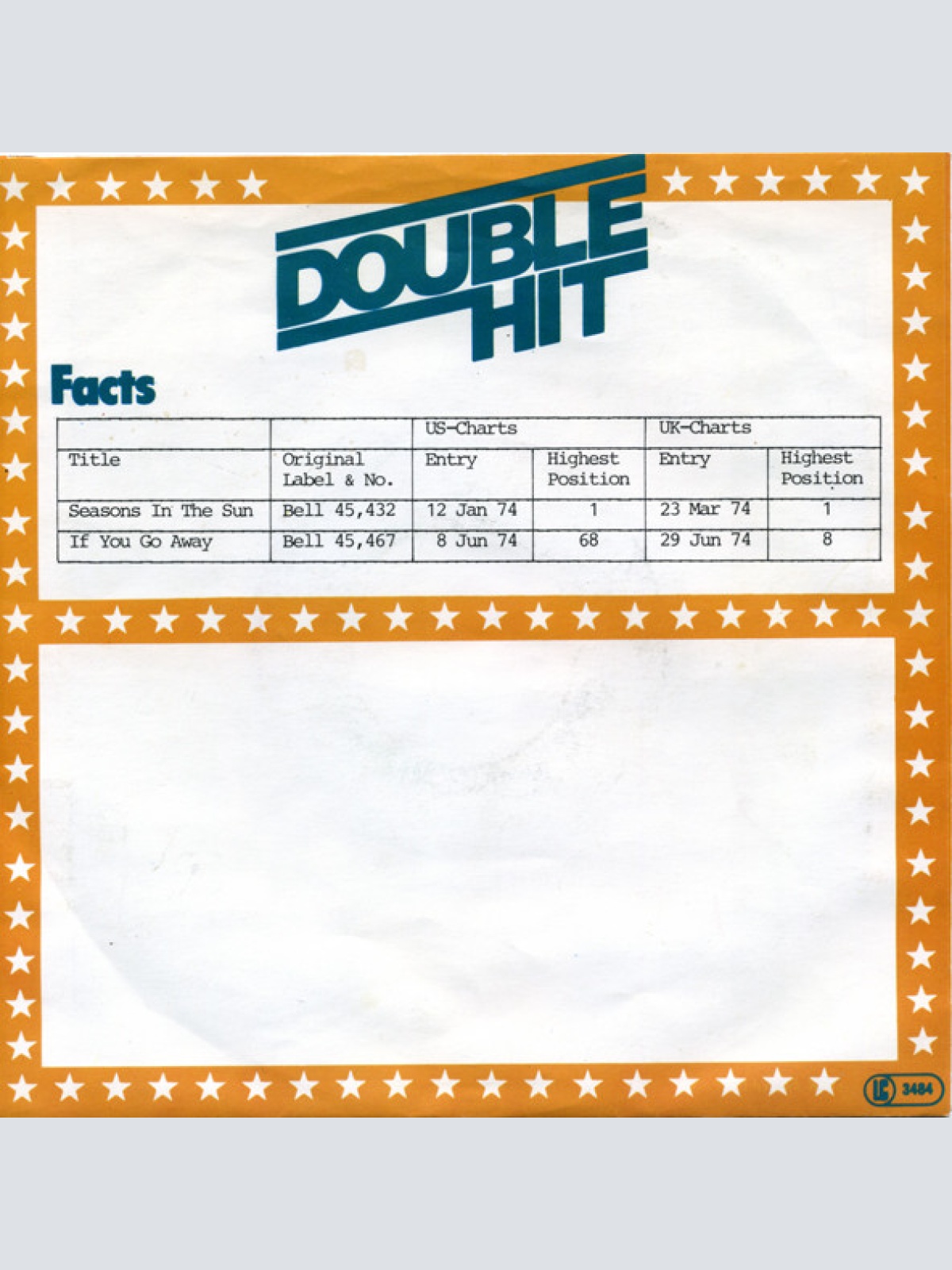 Vinyl / Terry Jacks - Seasons In The Sun / If You Go Away