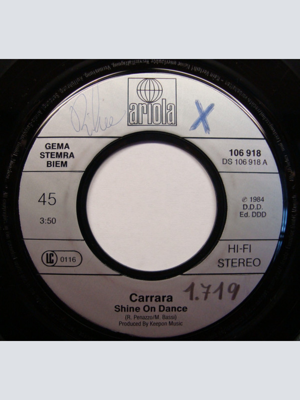 Vinyl / Carrara - Shine On Dance