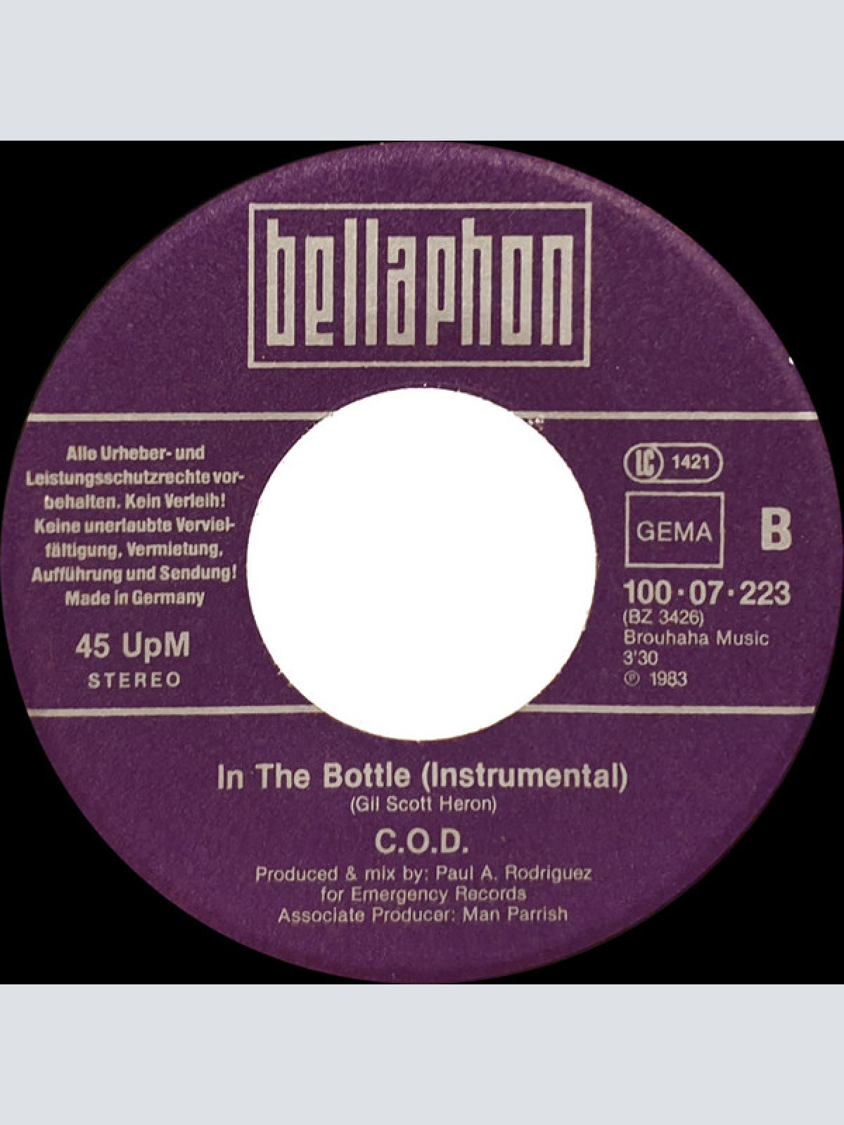 Vinyl / C.O.D. - In The Bottle