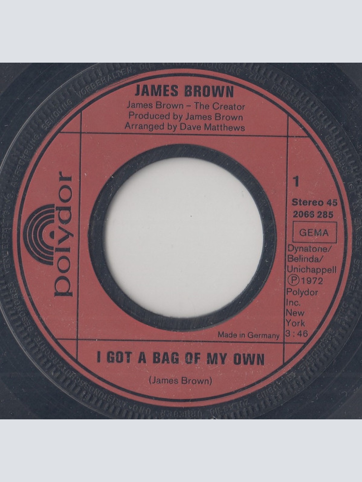 Vinyl / James Brown - I Got A Bag Of My Own / I Know It's True