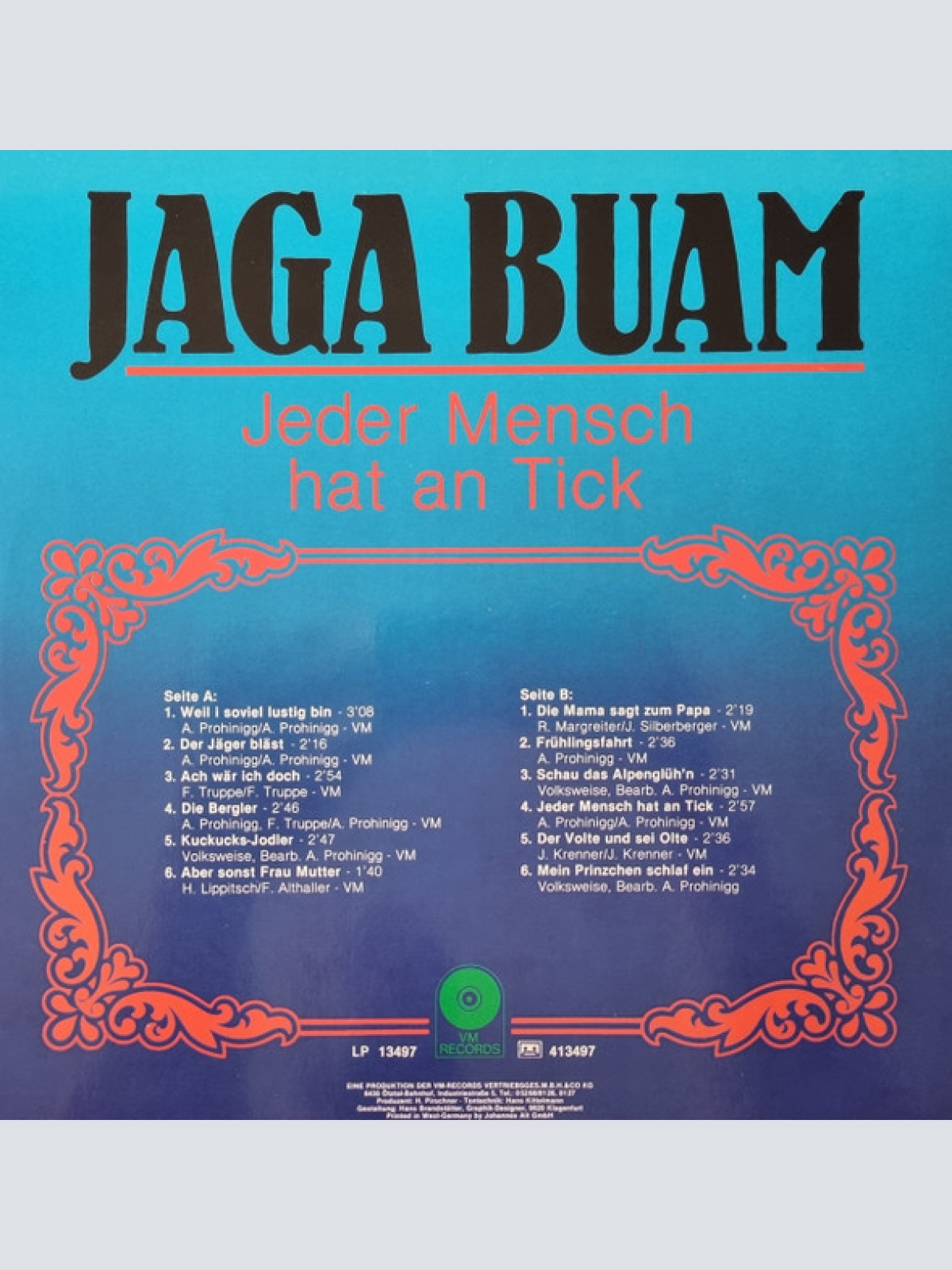 Vinyl / Jaga Buam* - Jeder Mensch Hat An Tick