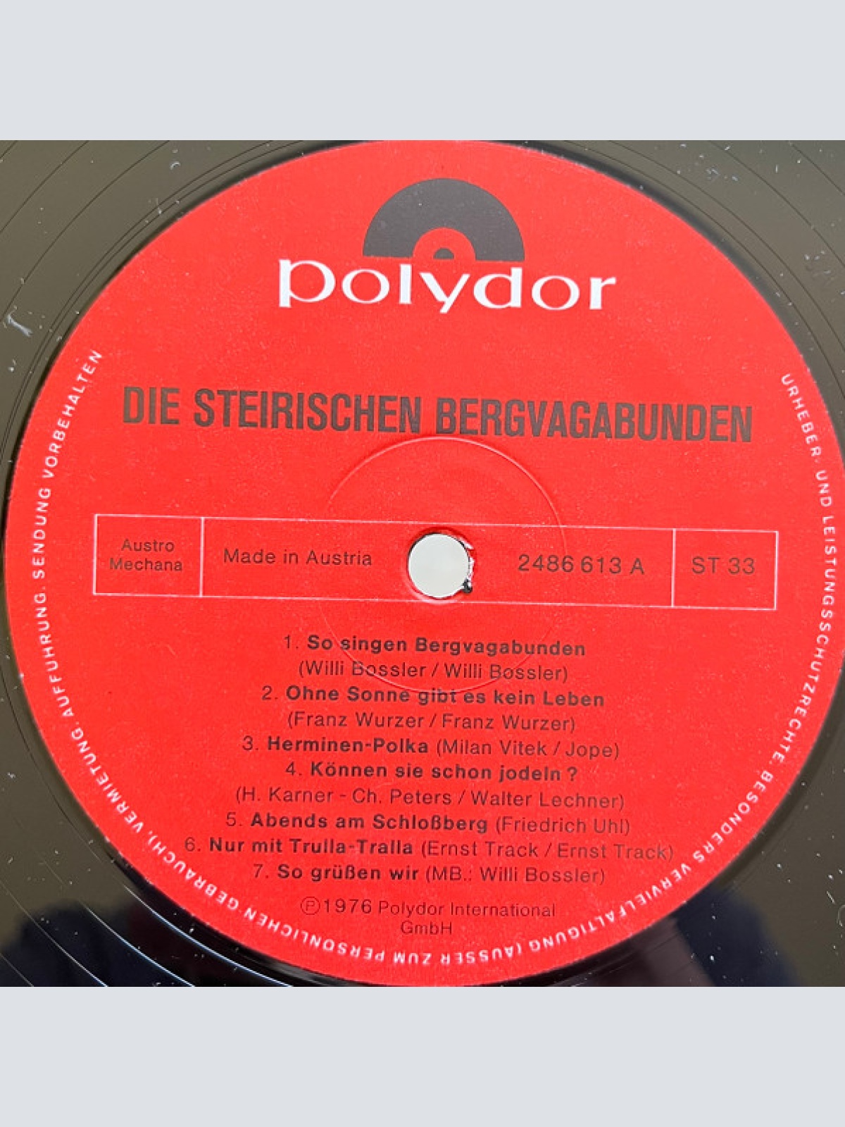 Vinyl / Die Steirischen Bergvagabunden - Die Steirischen Bergvagabunden